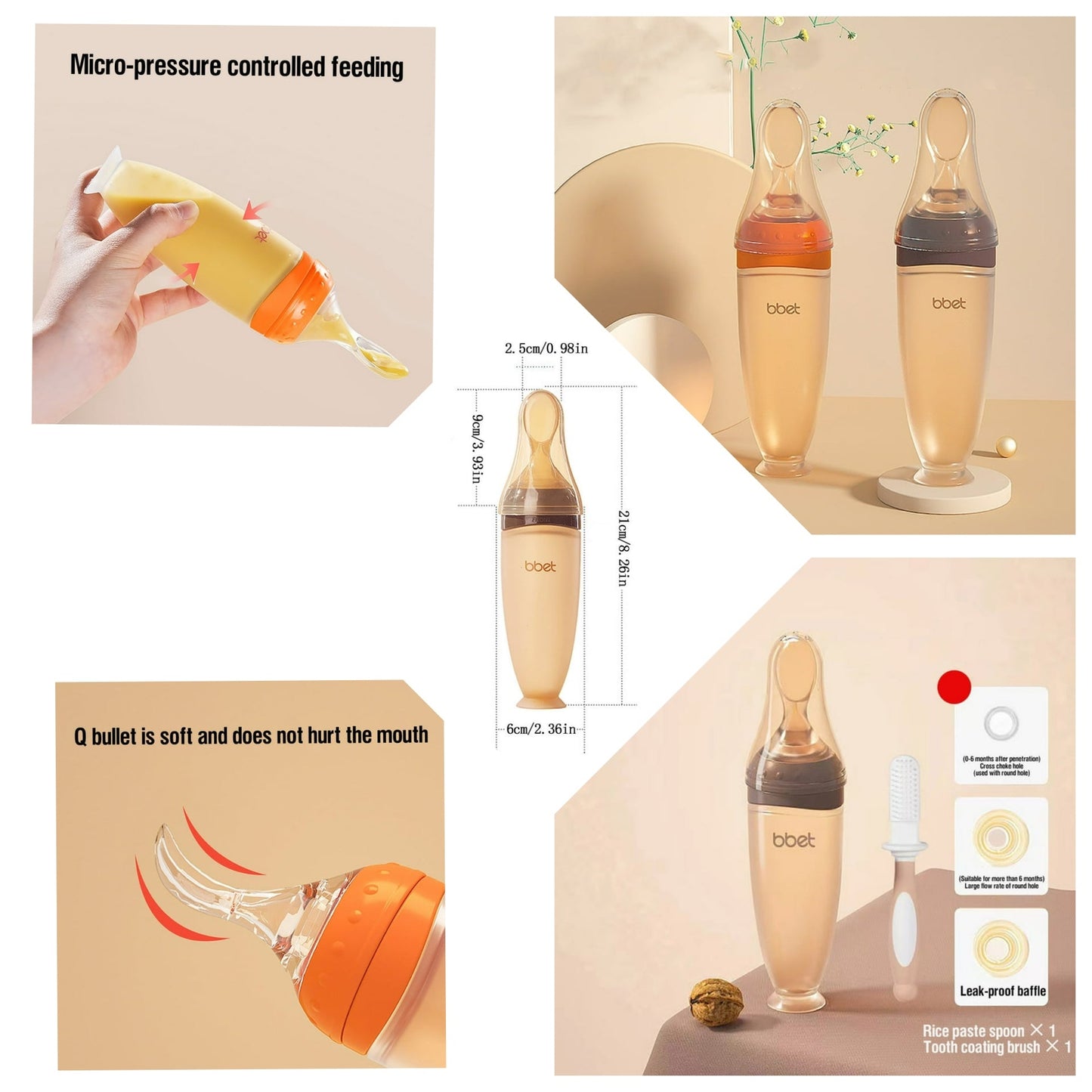 Silicone Feeding Set All In One Combo Deal | Feeding Spoon |Fruit Pacifier| Suction bowl| Fork & Spoon| Finger brush