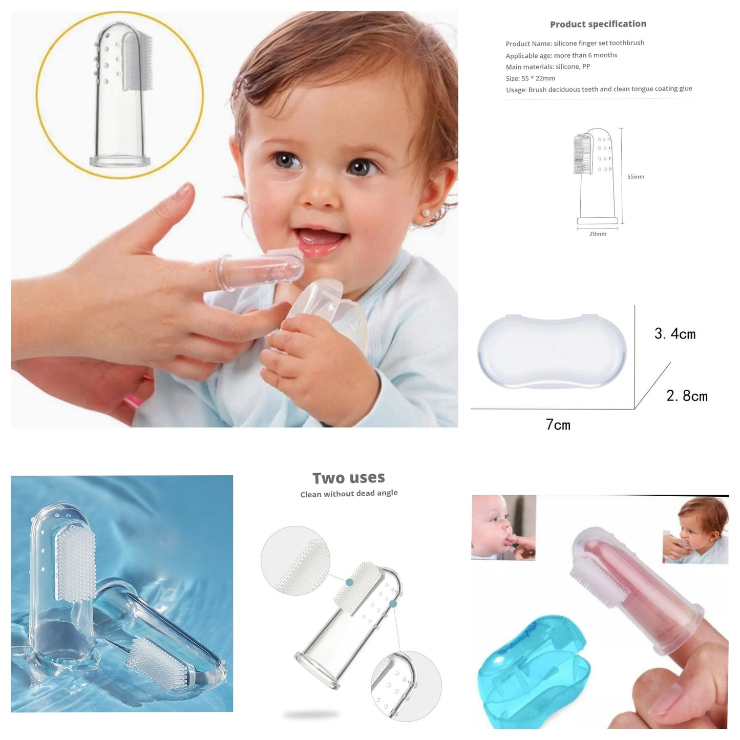 Silicone Feeding Set All In One Combo Deal | Feeding Spoon |Fruit Pacifier| Suction bowl| Fork & Spoon| Finger brush