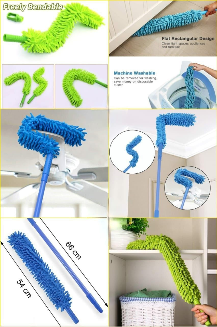 Microfiber Cleaning Duster With Foldable Handle