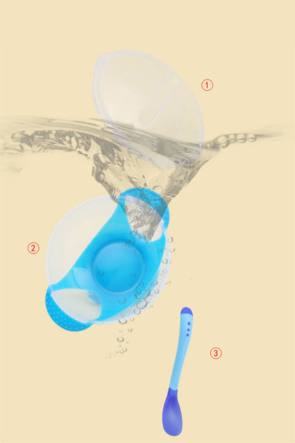 Silicone Feeding Set All In One Combo Deal | Feeding Spoon |Fruit Pacifier| Suction bowl| Fork & Spoon| Finger brush