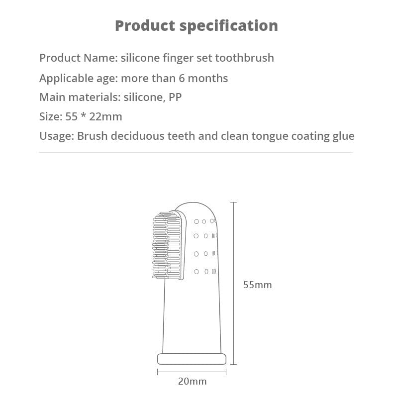 Baby Silicone Finger Toothbrush (Pack Of 2 PCs)