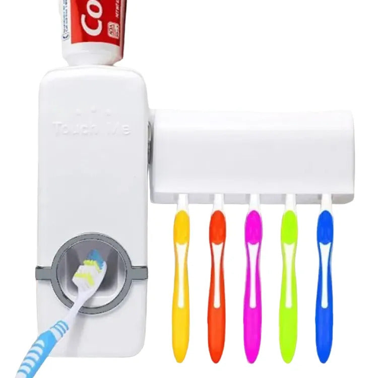 Toothpaste Dispenser Toothbrush Holder